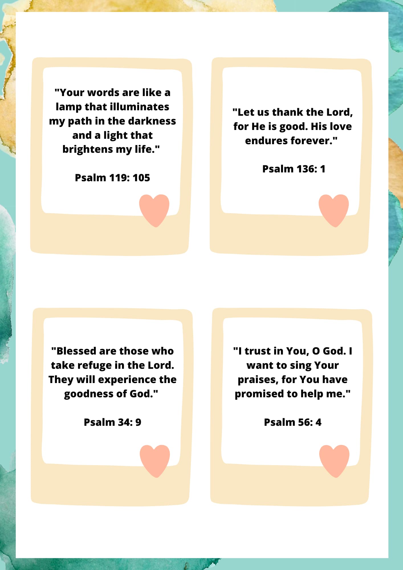 Twenty encouraging Bible verses for children