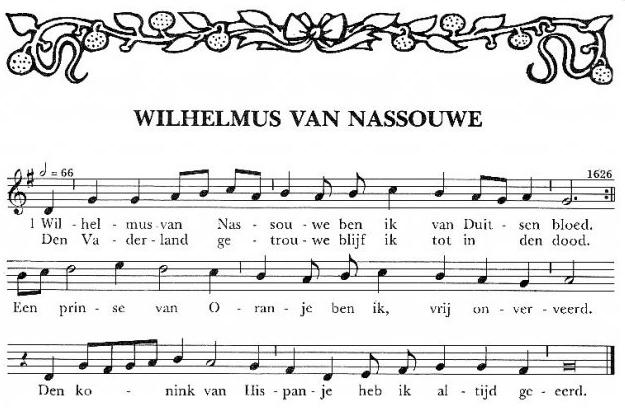 Wilhelmus bladmuziek